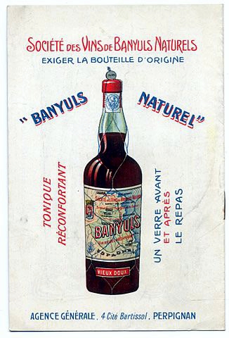 Poster pubblicitario del Vino di Banyuls